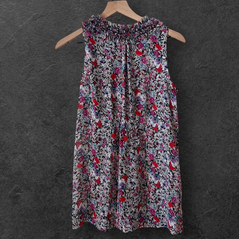 CAbi Liberty Floral Ruffle Sleeveless Tank Top #355 Size M - Picture 5 of 7